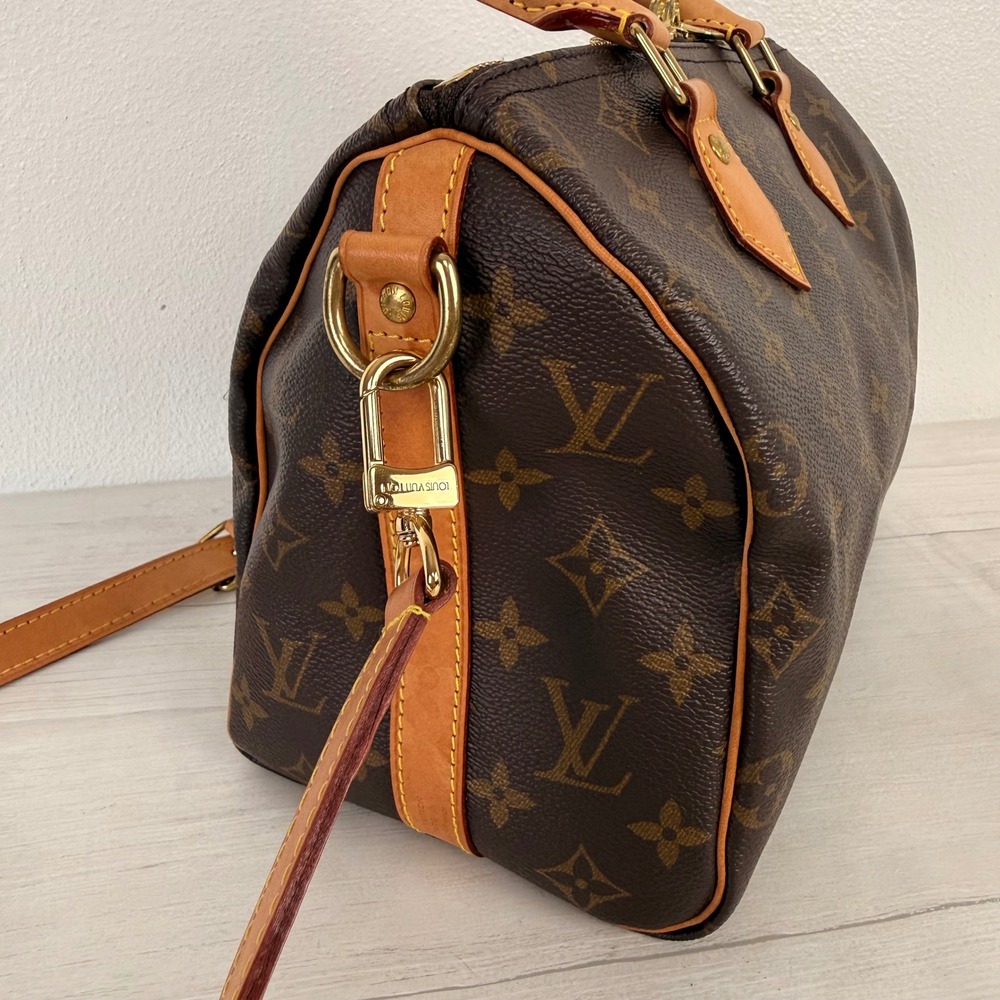 Louis Vuitton Speedy Bandouliere 25 Brown Monogram Shoulder Crossbody Bag - Picture 3 of 16